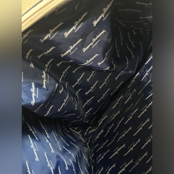 Tommy Bahama Set Sail St Barts Duffle Gym Carry On Travel Bag Navy Blue Rope - Picture 10 of 10